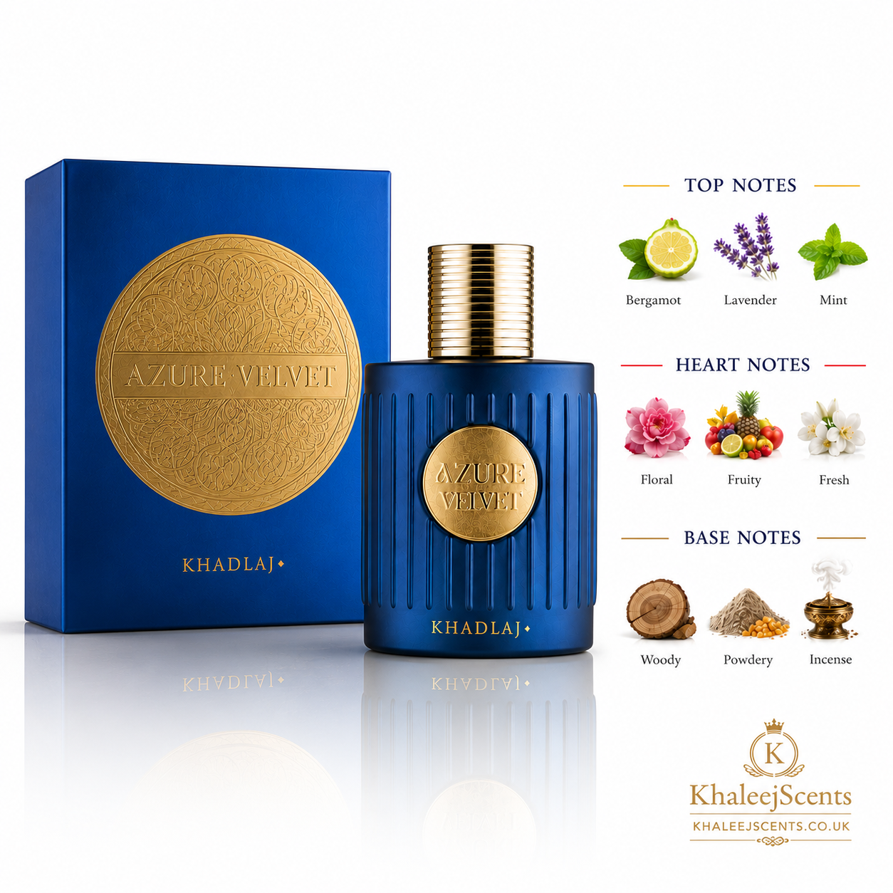 Khadlaj Azure Velvet Extrait de Parfum Fresh Levender - Image 2