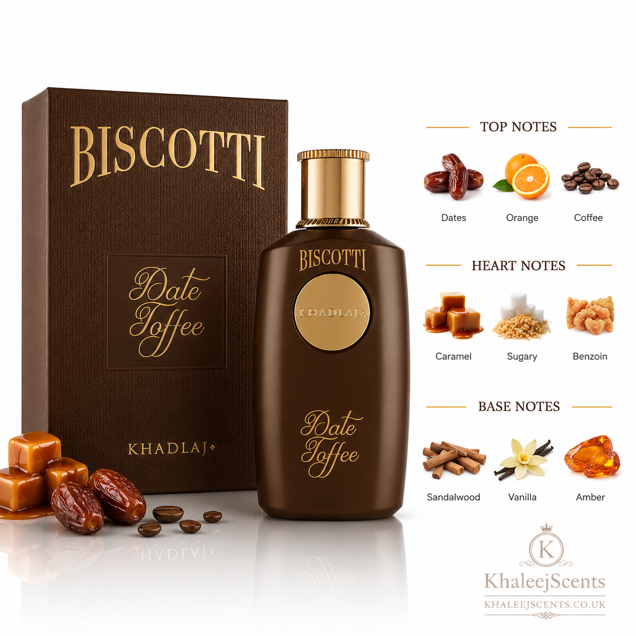 Khadlaj Biscotti Date Toffee Extrait de Parfum 100ml - Image 2