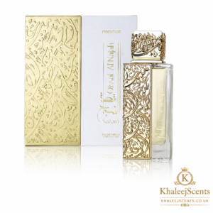 Arabiyat Prestige Qissat Al Najah Nedawi Eau de Parfum 100ml, a fruity woody oriental perfume with passion fruit, rose and smooth oud
