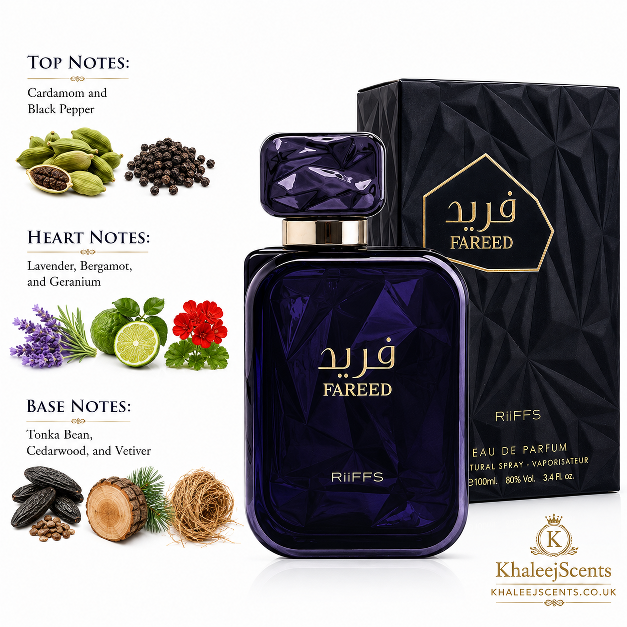 Riiffs Fareed Extrait de Parfum 100ml - Cardamom Lavender Tobacco - Image 2