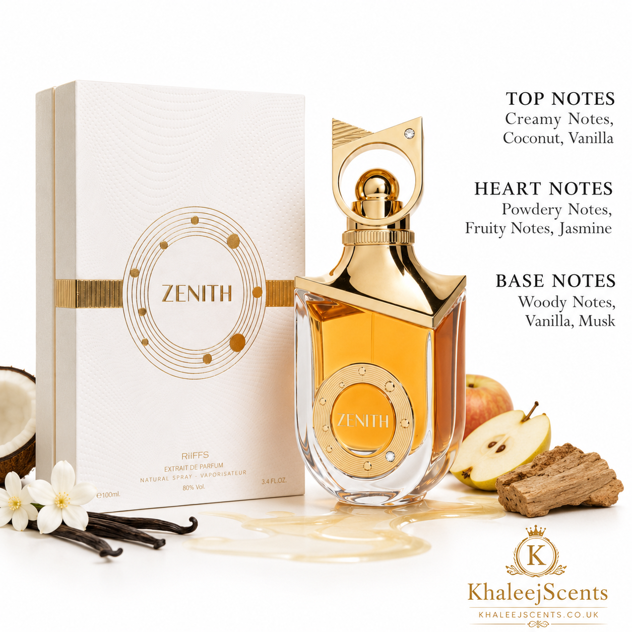 Riiffs Zenith Extrait de Parfum 100ml - Coconut Vanilla Rum Saffron - Image 2