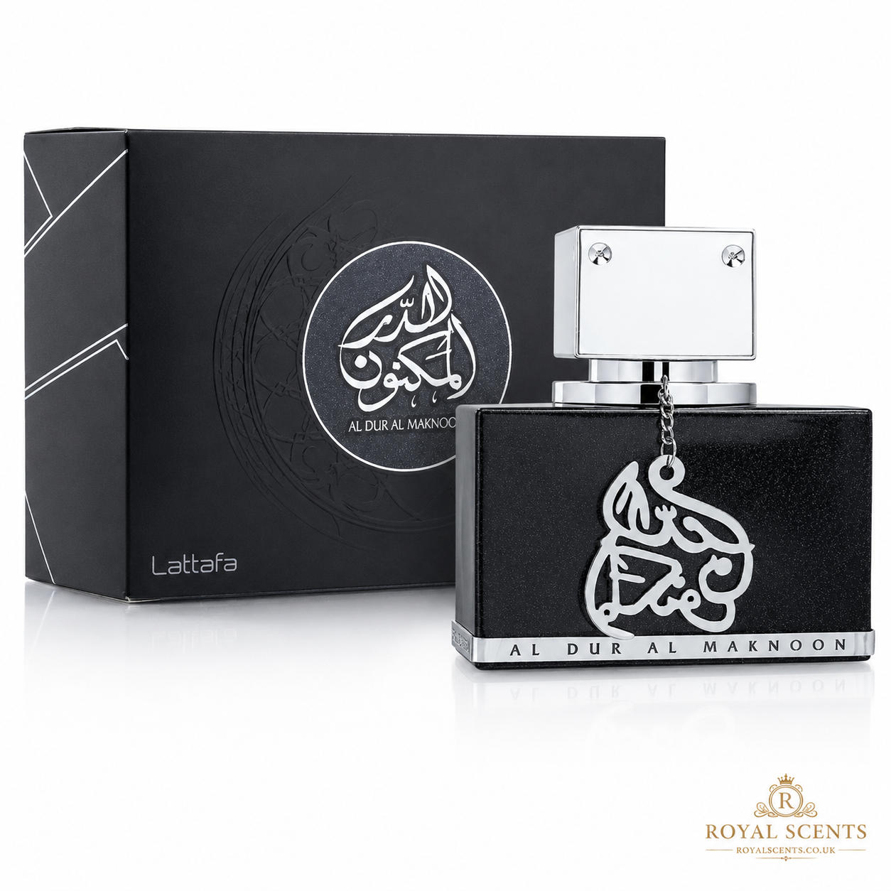 Lattafa Al Dur Al Maknoon Silver 100ml Eau de Parfum bottle