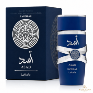 Lattafa Asad Zanzibar 100ml Eau de Parfum bottle