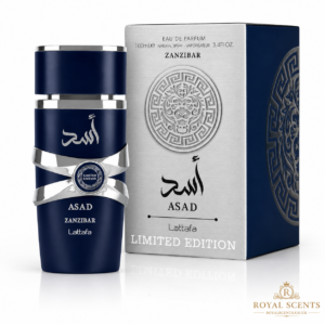 Lattafa Asad Zanzibar Limited Edition 100ml Eau de Parfum bottle